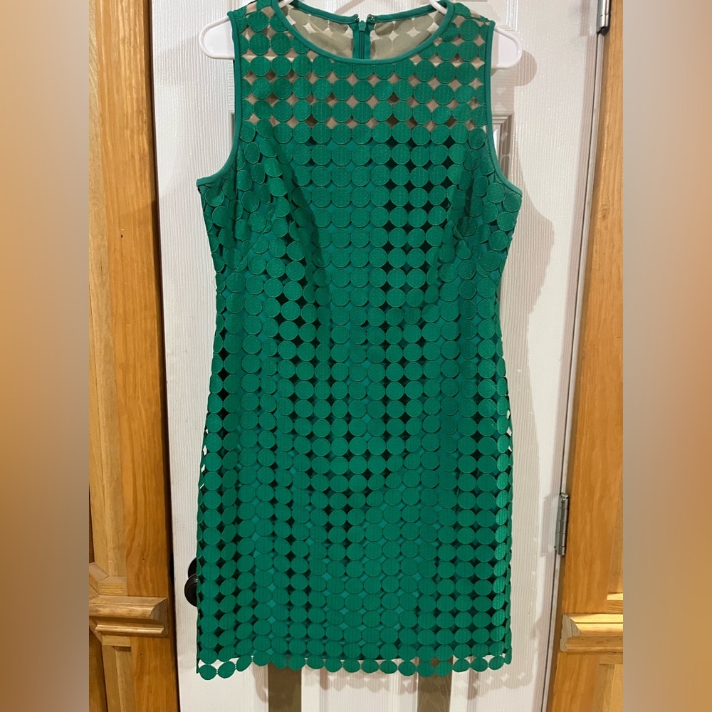 Lauren Elegant Green Sleeveless Dress
